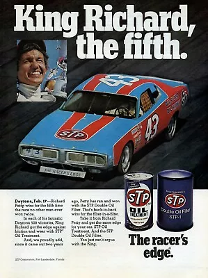 Vintage 1974 STP Oil Treatment And Filter Original Print Ad W/King Richard Petty • $4.99