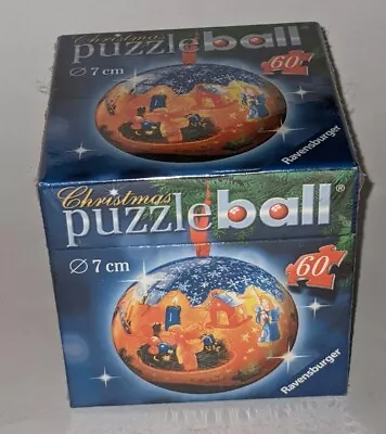 Ravensburger PUZZLEBALL HOUSE ANGEL CANDLE CHRSITMAS ORNAMENT PUZZLE BALL NEW • $17.50