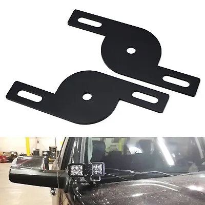 Add-On Dual Pod Light Mounting Brackets For Truck SUV Hood Hinge Or A-Pillar LED • $32.39