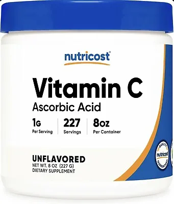 Nutricost Vitamin C Powder (0.5 LBS) - Pure Ascorbic Acid • $12.30