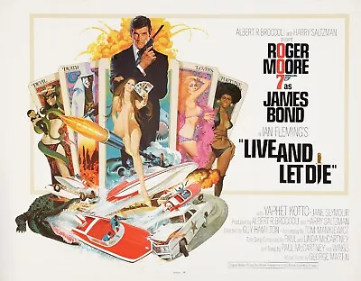 New James Bond Live And Let Die Movie Print Poster Wall Art Size A5-a1 • $9
