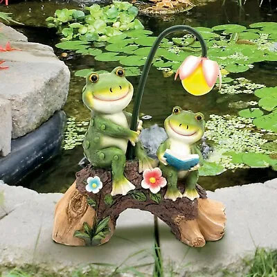 GardenKraft Solar Light-Up Frog Family / Charming Traditional Garden Decoration • £21.99