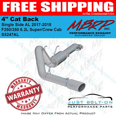MBRP 2017-2024 F250 F350 6.2L 7.3L CC / SC 4  Cat Back Single Side S5247AL • $449.99