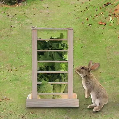 Wooden Hay Feeder Chinchilla Hay Bin For Small Animals Pet Self Feed Hay Manager • $55.90