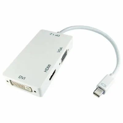 Mini Display Port DP To VGA HDMI DVI Adapter Cable For MacBook Air Pro Mac • £20.92
