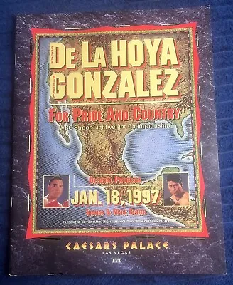 Oscar De La Hoya Vs Miguel Gonzalez Onsite Boxing Program Jan 18 1997 • $40