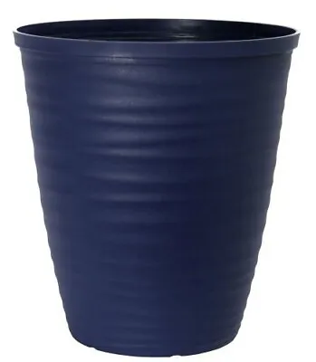 25 Litre Large Plant Pot 38 Cm Tall Round Plastic Outdoor Garden Planter Blue • £32