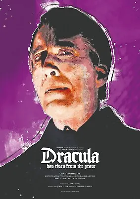 DRACULA HAS RISEN FROM THE GRAVE Art Print Movie HAMMER HORROR POSTER / FILM • £17.99