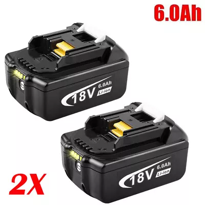 2X 18V 6.0Ah Battery 18V For Makita BL1830 BL1850 BL1860 LITHIUM 194309-1 • $64.99