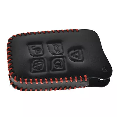 Fit For Jaguar Leather Remote Car Key Black & Red Case Cover Holder • $21.03