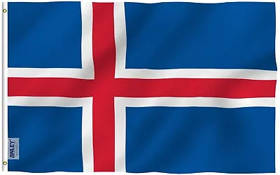 $7.45 • Buy Anley Fly Breeze 3x5 Foot Iceland Flag Iceland National Country Flags Polyester