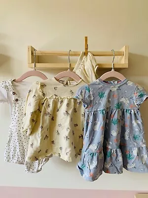 Baby Girl Zara John Lewis F&F Dress Romper Floral Polkadot Bundle 3-6 Months • £15