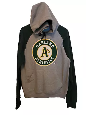 Oakland Athletics Hoodie Men's Medium Pullover Sweatshirt A's Mens Gray Green • $24.99