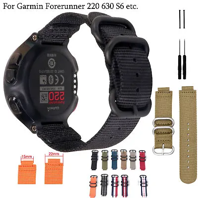 Sports Nylon Watch Band For Garmin Forerunner 235 220 620 630 735 S6 Strap Tool • $20.52