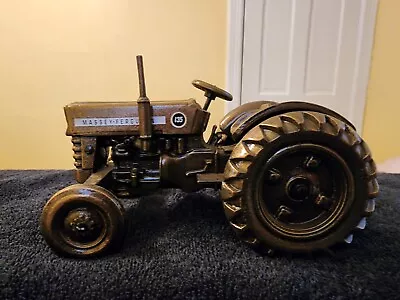 Massey Ferguson 135 Brass Looking Toy Tractor HTF Rare Heavy • $24.99