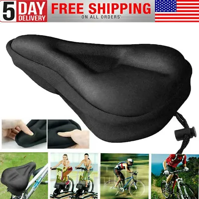 Wide Big Bum Bike Bicycle Gel Cushion Extra Comfort Sporty Soft Pad Seat Cover • $6.59