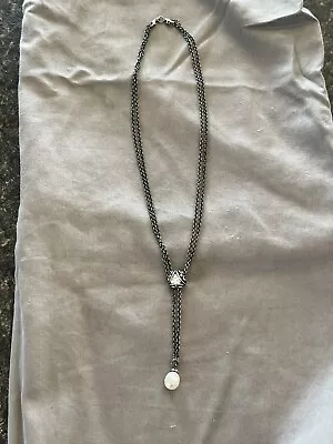 $175 • Buy Authentic Trollbead  Silver Fantasy Necklace With Pearl And Trollbead, RARE