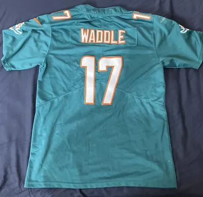 Miami Dolphins Jaylen Waddle #17 Stitched Green Football Jersey Men Size (S) A8 • $30