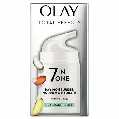 Olay Total Effects 7 In One Day Moisturiser- Fragrance Free 50 Ml New Box Damage • £11.49