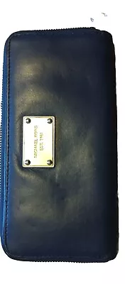 Michael Kors Black Leather  Zip Around Full Sized Wallet • $10