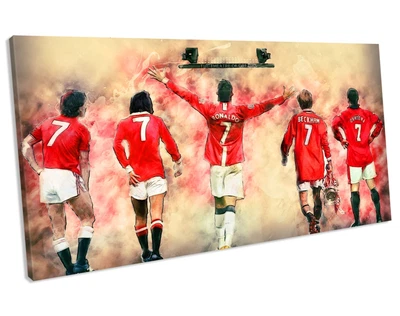 £17.99 • Buy Manchester United Magnificent 7s Canvas Art Picture Print Limited Edition