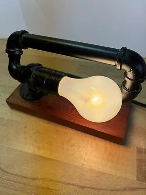 Retro Industrial Pipe Lamp With Edison Bulb • $19.99