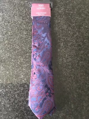 Men’s Luxury  Hand Finished Silk Ties Ex M&S 4 Designs Floral And Paisley RRP£25 • £7.95