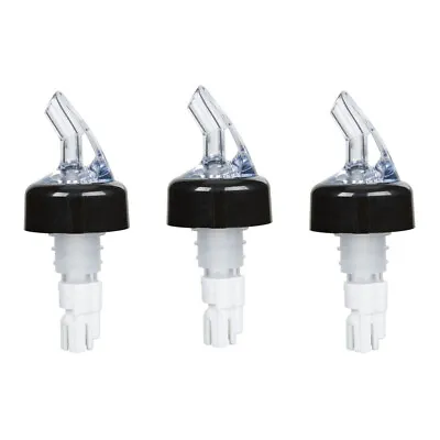 (Pack Of 3) Measured Liquor Pourers 2 Oz Clear Spout W/ White Tail Pourer • $13.88