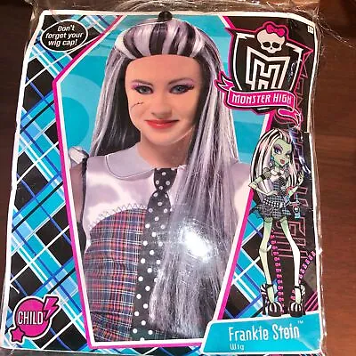 Monster High Frankie Stein Child Halloween Wig Halloween Party Costume USA • $13.96