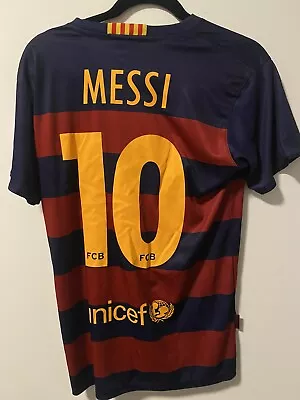 Lionel Leo Messi #10 FC Barcelona 2015/2016 Kit Home Jersey • $27.99