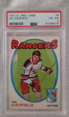 1971 O PEE CHEE Vic Hadfield #9 VG EX PSA 4 • $20