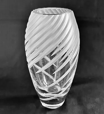 Mikasa Clear Cut & Frosted Crystal Vase - 7.5  - Tempest - Original Tag • $24.99
