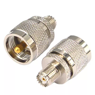 2pcs Mini-UHF Female To UHF PL259 Male RF Coaxial Adapter RF-U1H2 Ham Radio • $9.80