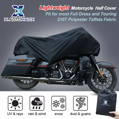 XL Motorcycle Half Cover Lightweight Outdoor Waterproof Rain Dust UV Protector • $26.99