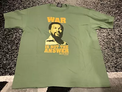 Marvin Gaye War Is Not The Answer Shirt  Green 2xl Excellent • £28.92