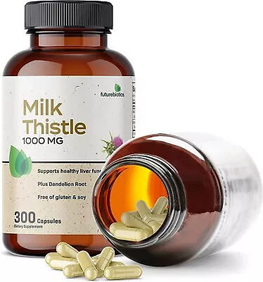 Milk Thistle 1000mg Silymarin Marianum Dandelion Root Liver Health Support 300C • $24.99