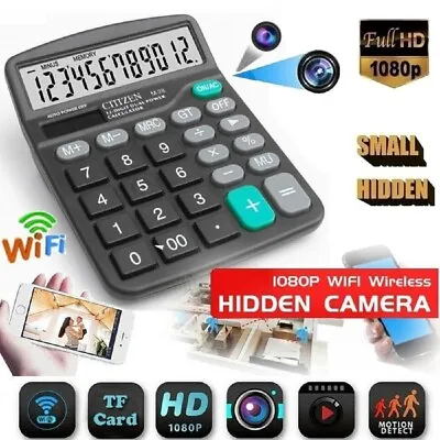 1080P Full HD WIFI IP Calculator Home Security Camera Portable Video Recorder DV • $49.21