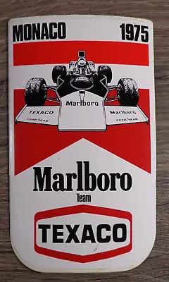 1975 Formula One F1 Sticker Monaco Grand Prix McClaren Marlboro Team Texaco • $7.75