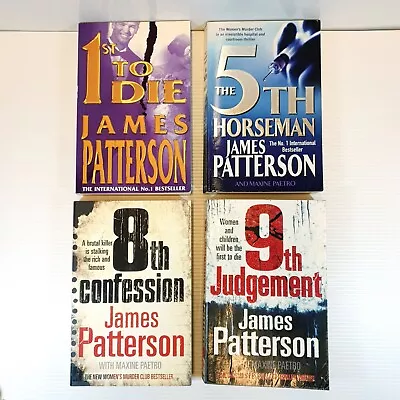 4 X Womens' Murder Club Large PB Book Bundle James Patterson Books 1 5 8 9 • $26.99