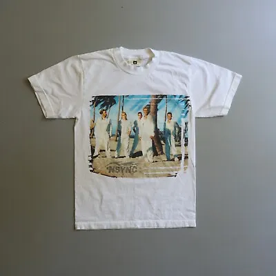 Vintage 90s NSYNC Tour Shirt Boy Band Justin Timberlake White 1999 • $79