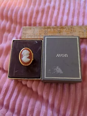 Vintage Avon Cameo Locket Ring With Original Box • $10