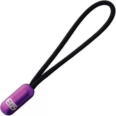 EOS Pill Bead Lanyard Purple Aluminum Screw-Together Conceals Knot Made In USA • $35.09