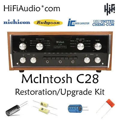 McIntosh C28 Preamp FULL Restoration Recap Repair Service Rebuild Kit Capacitor • $155