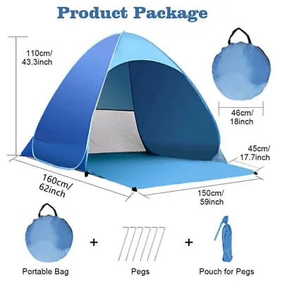 Infant 50+ UV/UPF Pop Up Beach Garden Tent Beach Shade Sun Shelter Protection UK • £14.79
