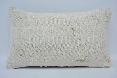 Vintage Kilim Pillow Turkish Kilim Pillow 12 X20  White Pillow Cover • $6.46