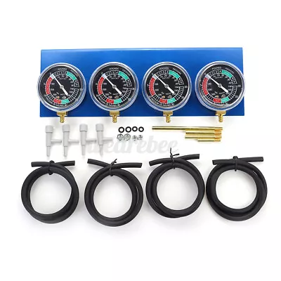 $36.99 • Buy Blue 4 Motorcycle Carburetor Carb Vacuum Gauge Balancer Synchronizer Cylinder