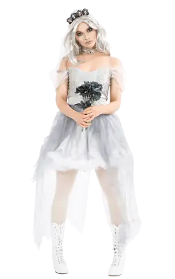 £56.99 • Buy Womens Ghostly Dead Bride Short Dress Halloween Horror Fancy Dress Costume