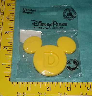 New = Yellow = D = Letter  D = Walt Disney Parks = Mickey Mouse Alphabet Magnet • $8.99