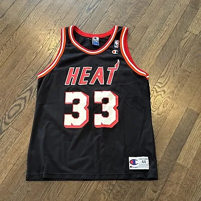 Miami Heat Alonzo Mourning Jersey Champion Mens Size 44 Black • $46.19