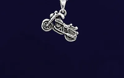 Sterling Silver 925 Motorcycle Pendant  Charm Bike  Medalla Motocicleta • $21.50